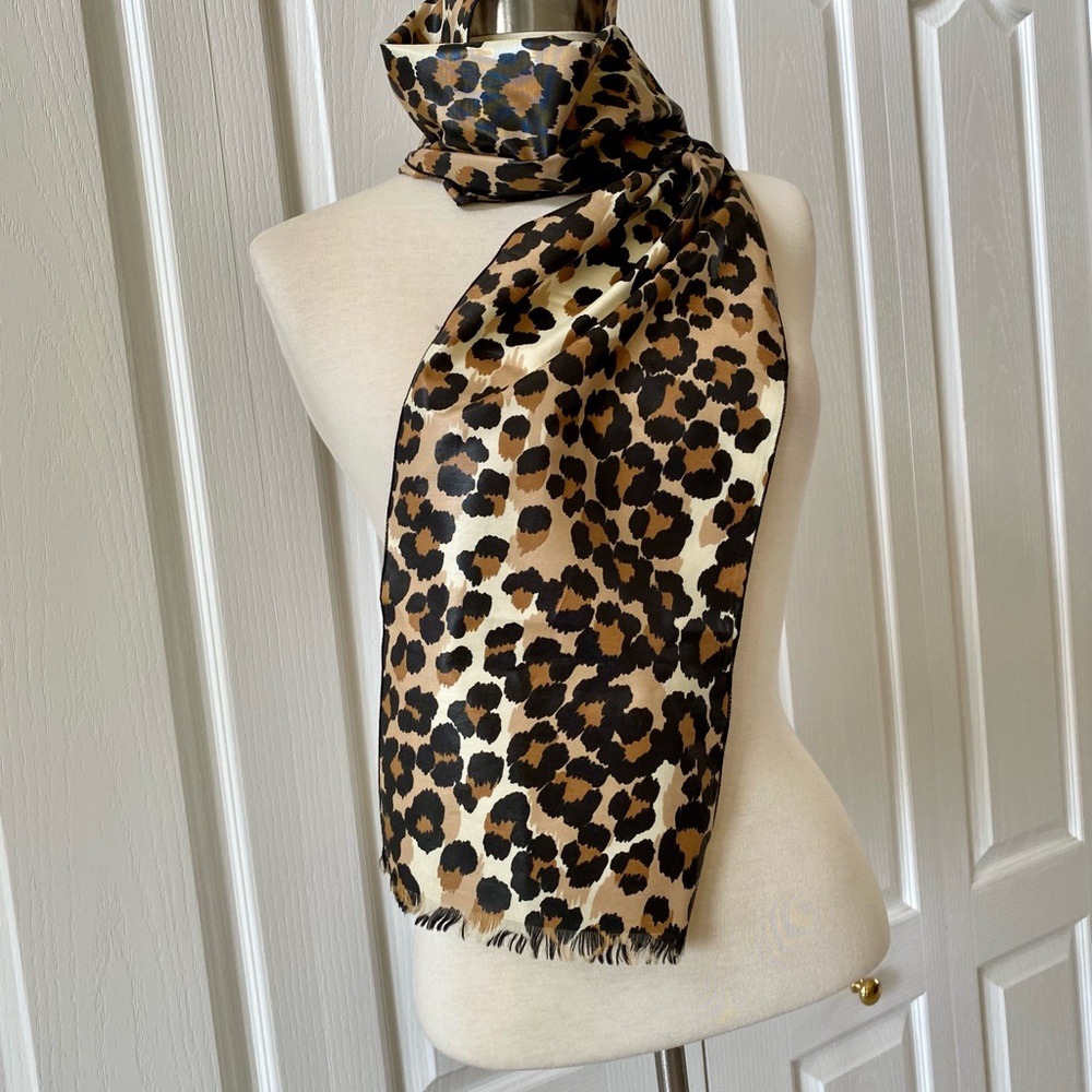 Leopard Print Silk Scarf Symphony